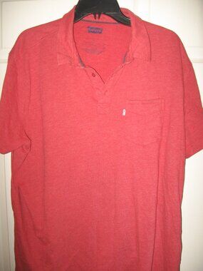 Levi's Polo Shirt Men's Size XL Brick Red Color
